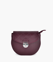 RTW Creation - Burgundy saddle bag with front lock