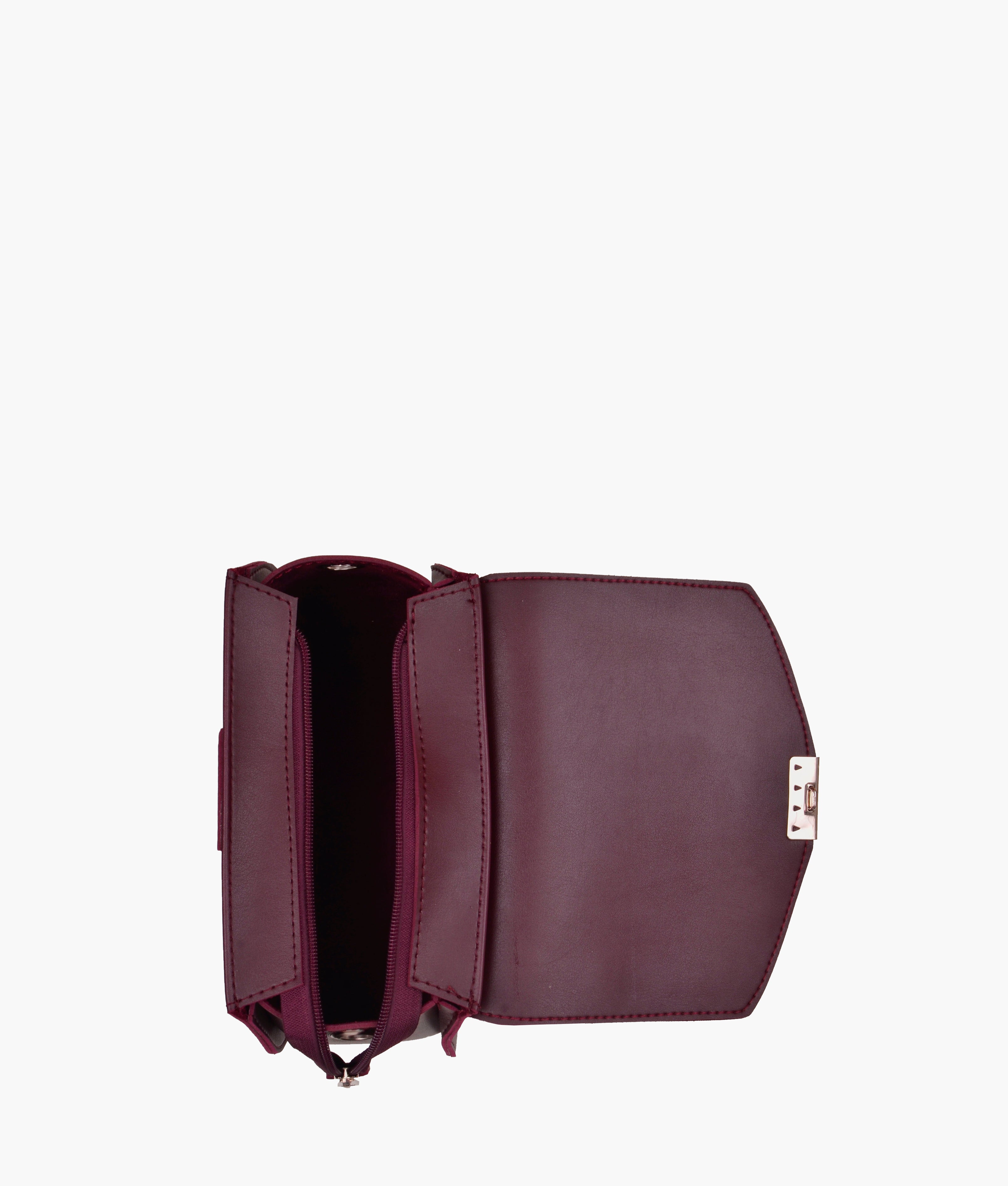 RTW Creation - Burgundy saddle bag with front lock