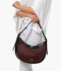 RTW Creation - Burgundy with black hobo bag