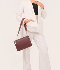 RTW Creation - Burgundy loop strap shoulder bag
