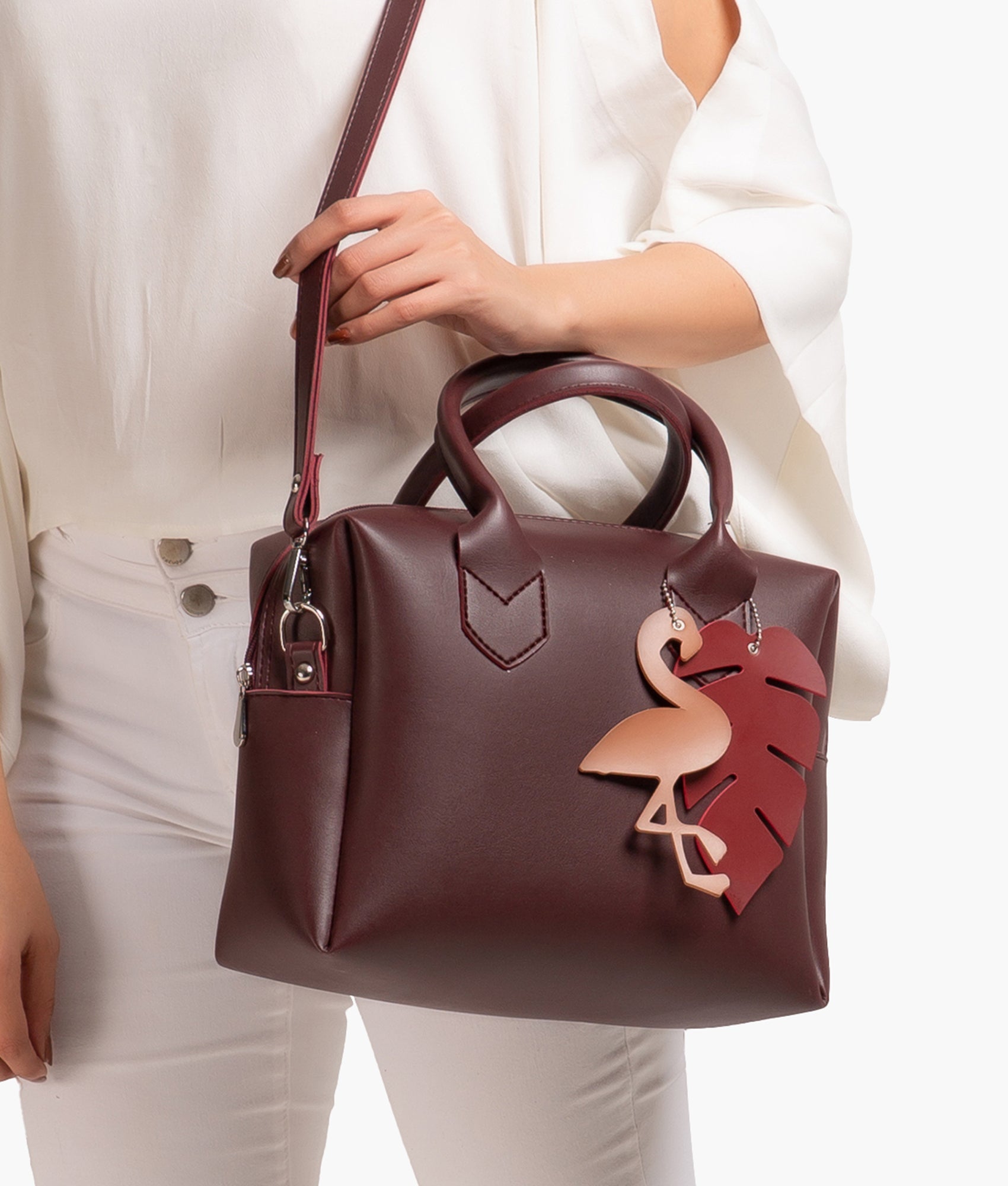 RTW Creation - Burgundy mini bowling bag