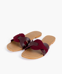 RTW Creation - Burgundy suede flats