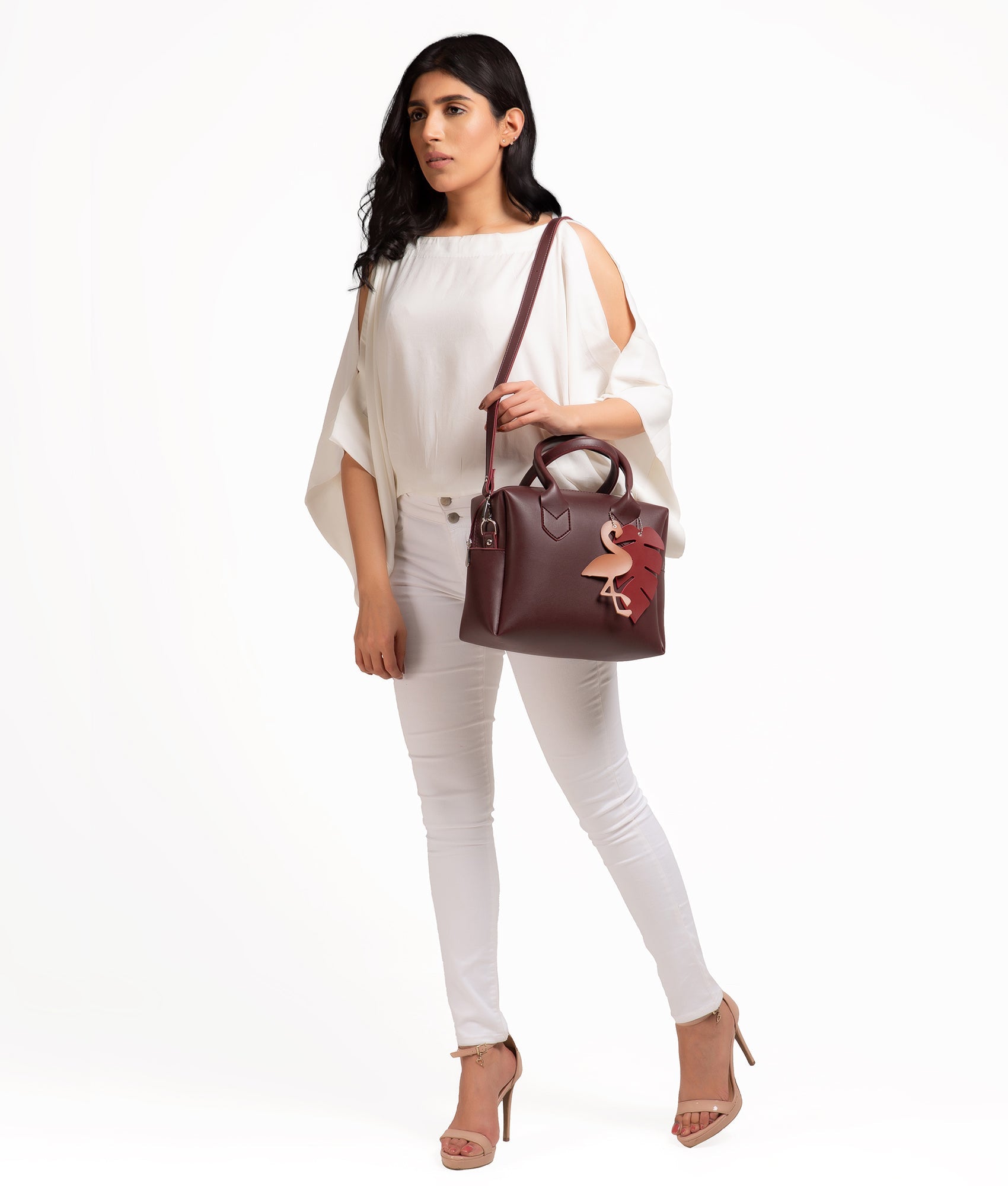 RTW Creation - Burgundy mini bowling bag