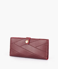 RTW Creation - Burgundy quilted two-fold wallet