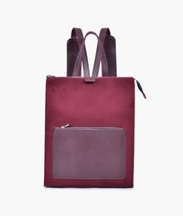RTW Creation - Burgundy suede adventure backpack