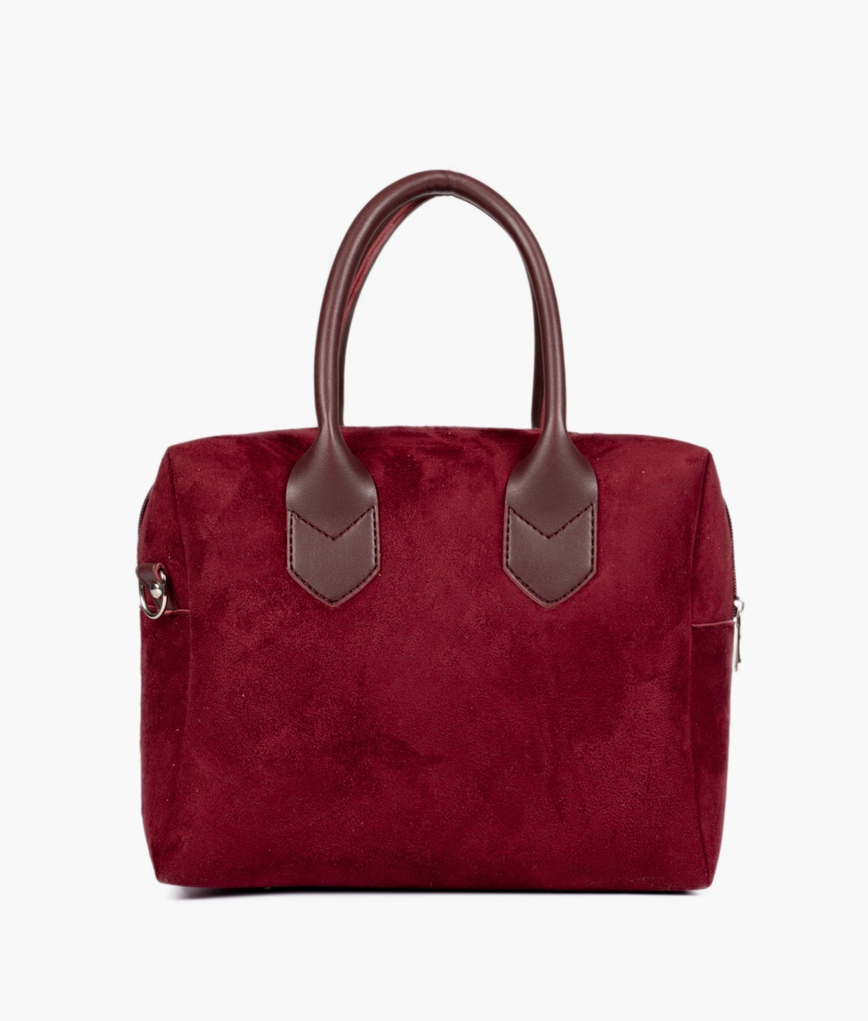 RTW Creation - Burgundy suede mini bowling bag