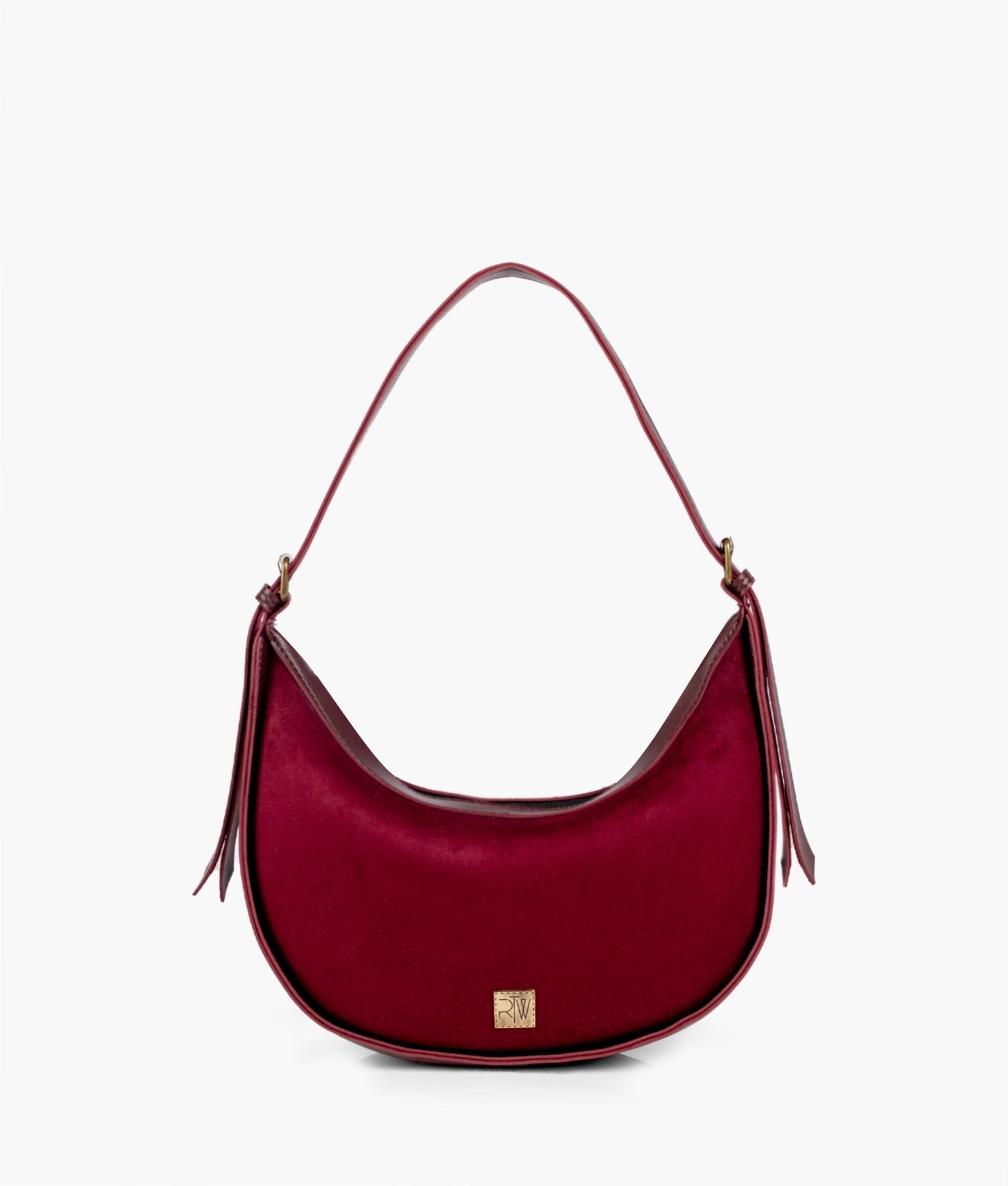 RTW Creation - Burgundy suede hobo bag
