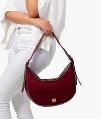 RTW Creation - Burgundy suede hobo bag