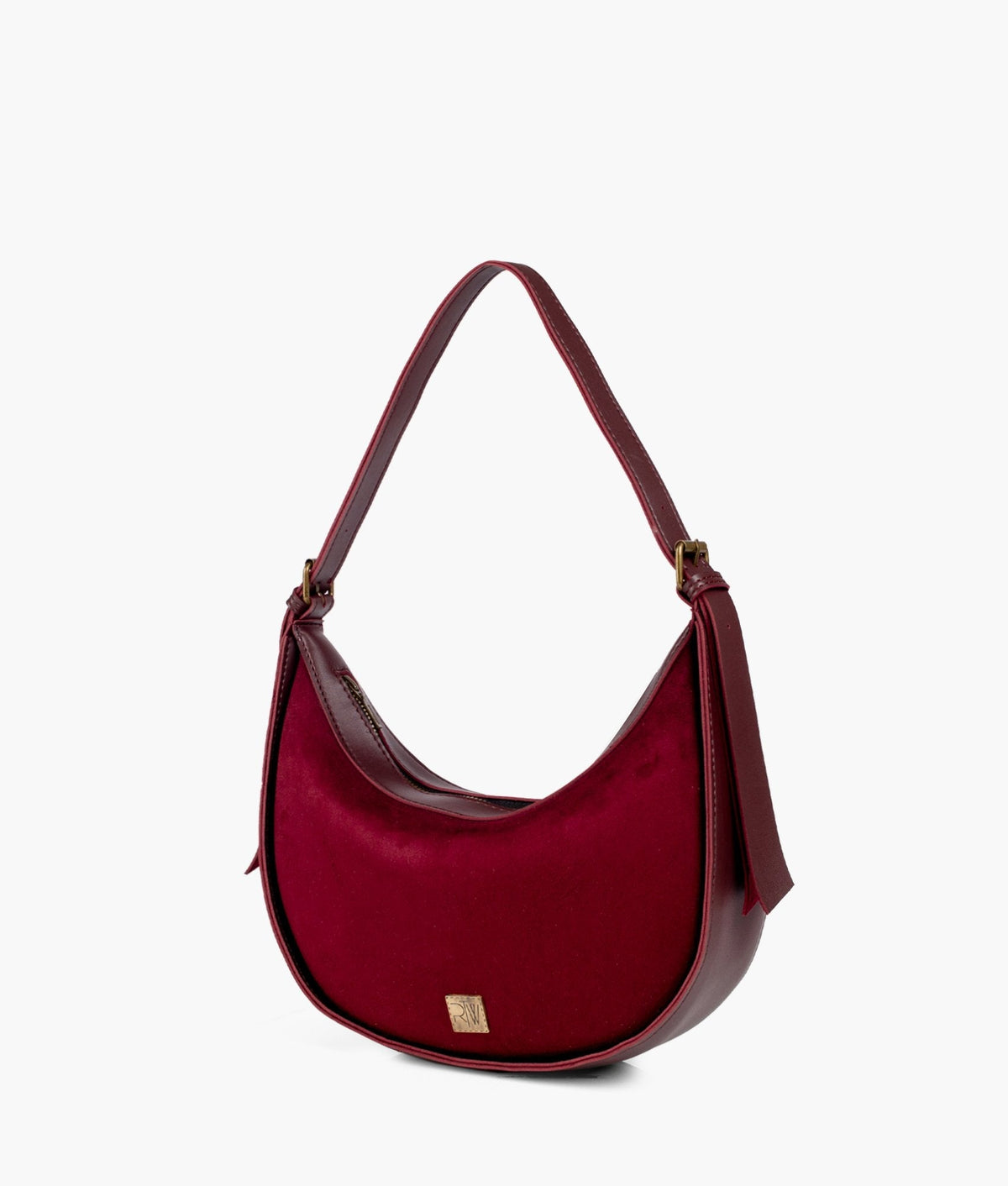RTW Creation - Burgundy suede hobo bag
