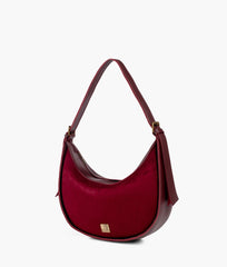 RTW Creation - Burgundy suede hobo bag