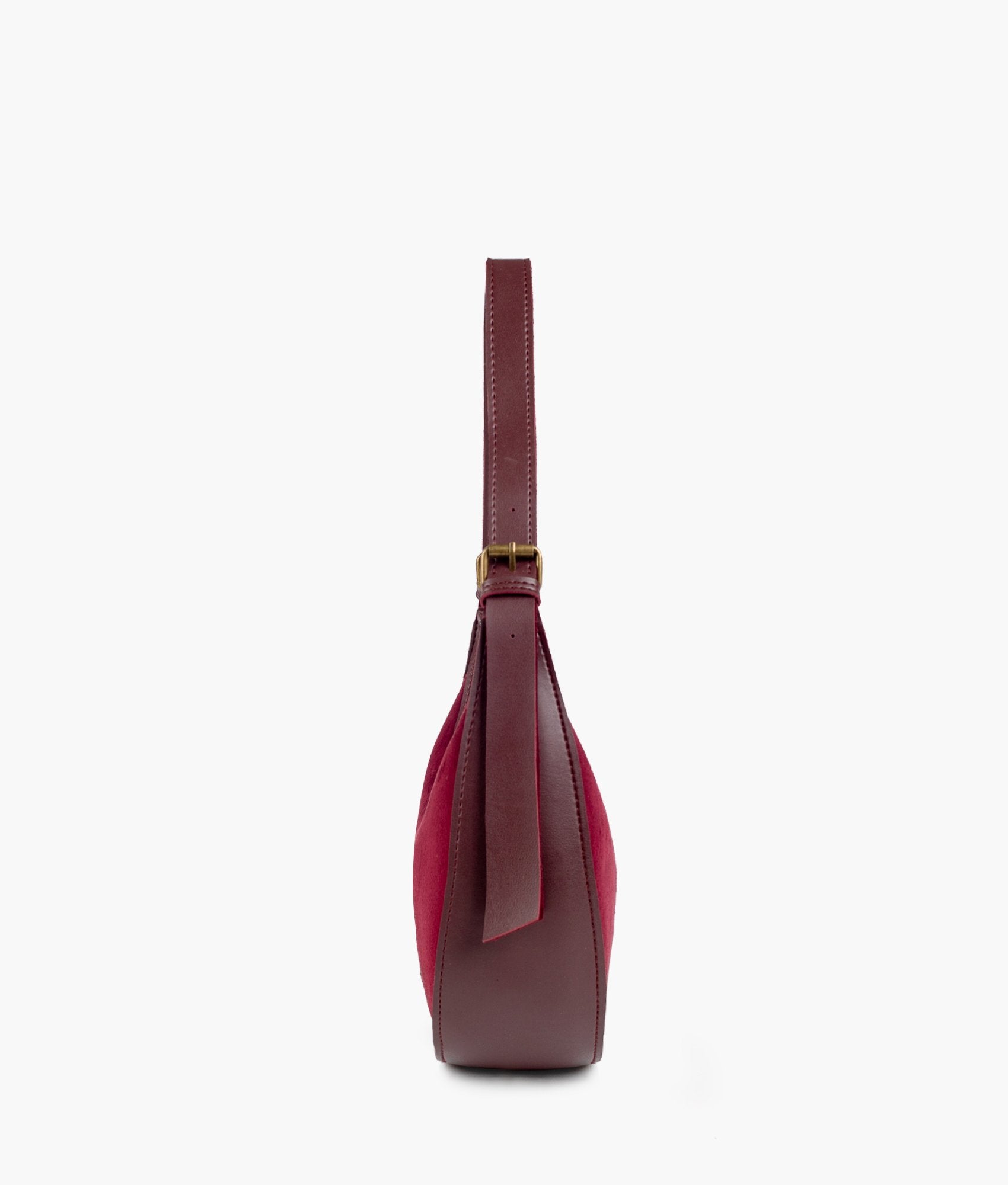 RTW Creation - Burgundy suede hobo bag