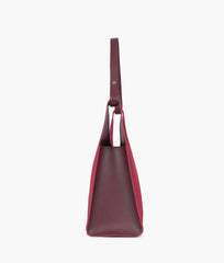 RTW Creation - Burgundy suede hobo tote bag