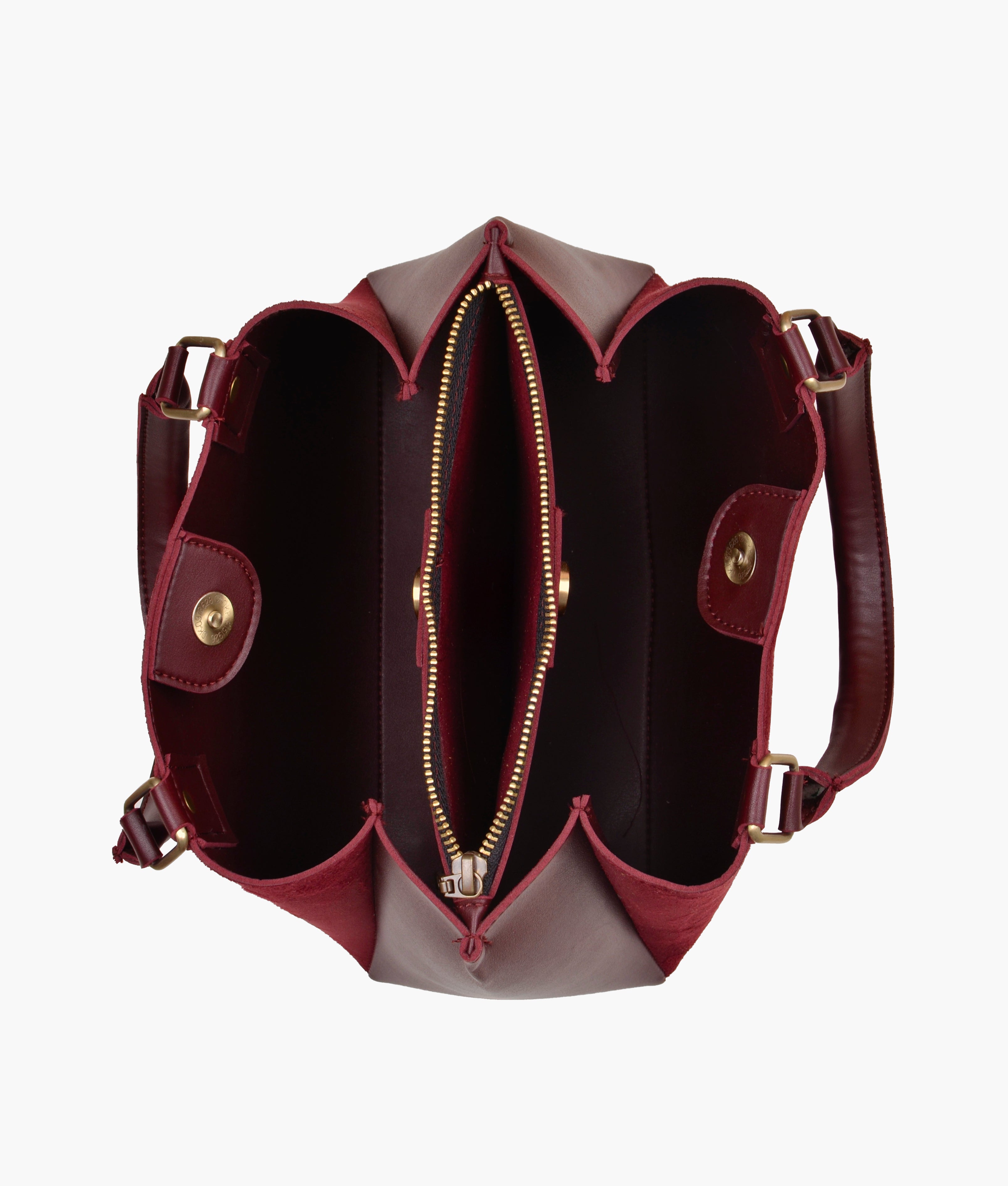 RTW Creation - Burgundy suede mini bag