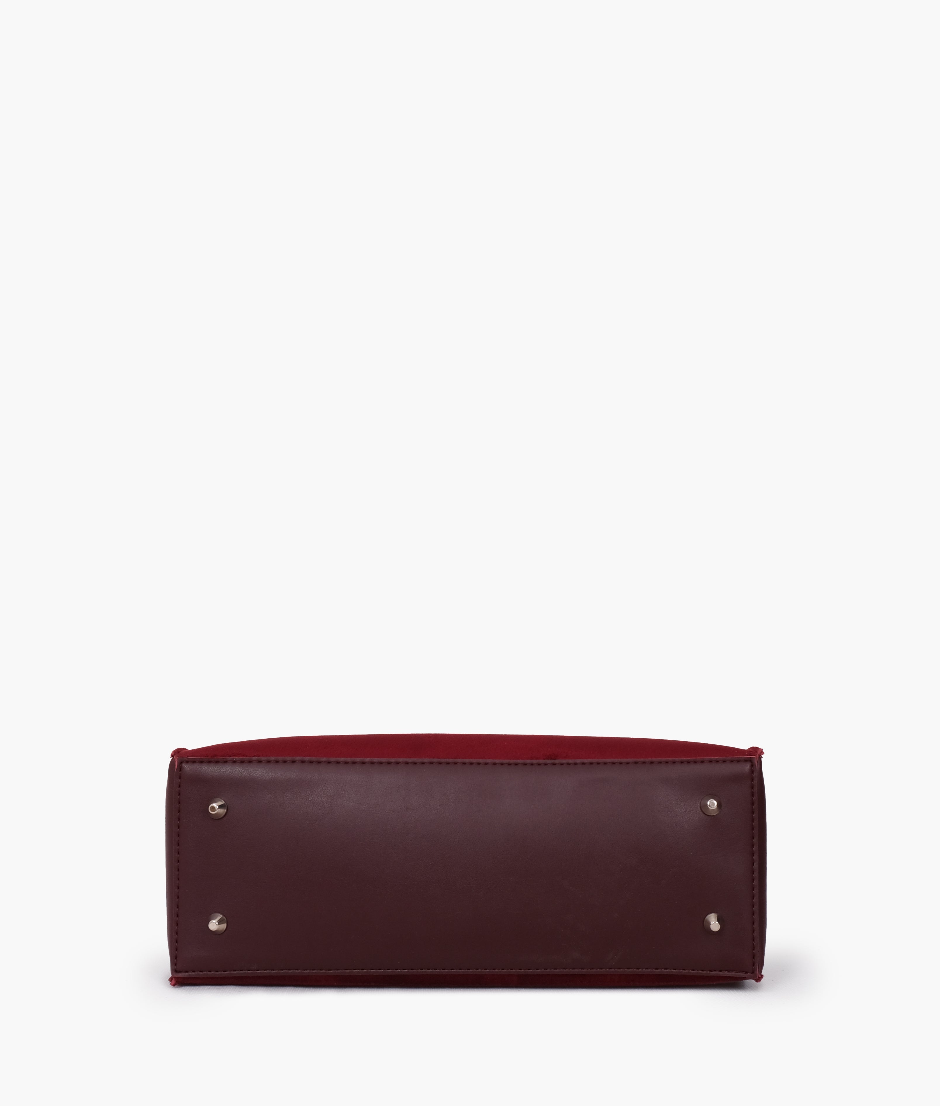 RTW Creation - Burgundy suede satchel tote bag