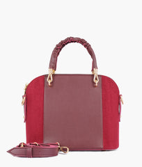 RTW Creation - Burgundy suede small evening bag