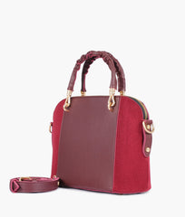 RTW Creation - Burgundy suede small evening bag