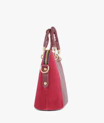 RTW Creation - Burgundy suede small evening bag