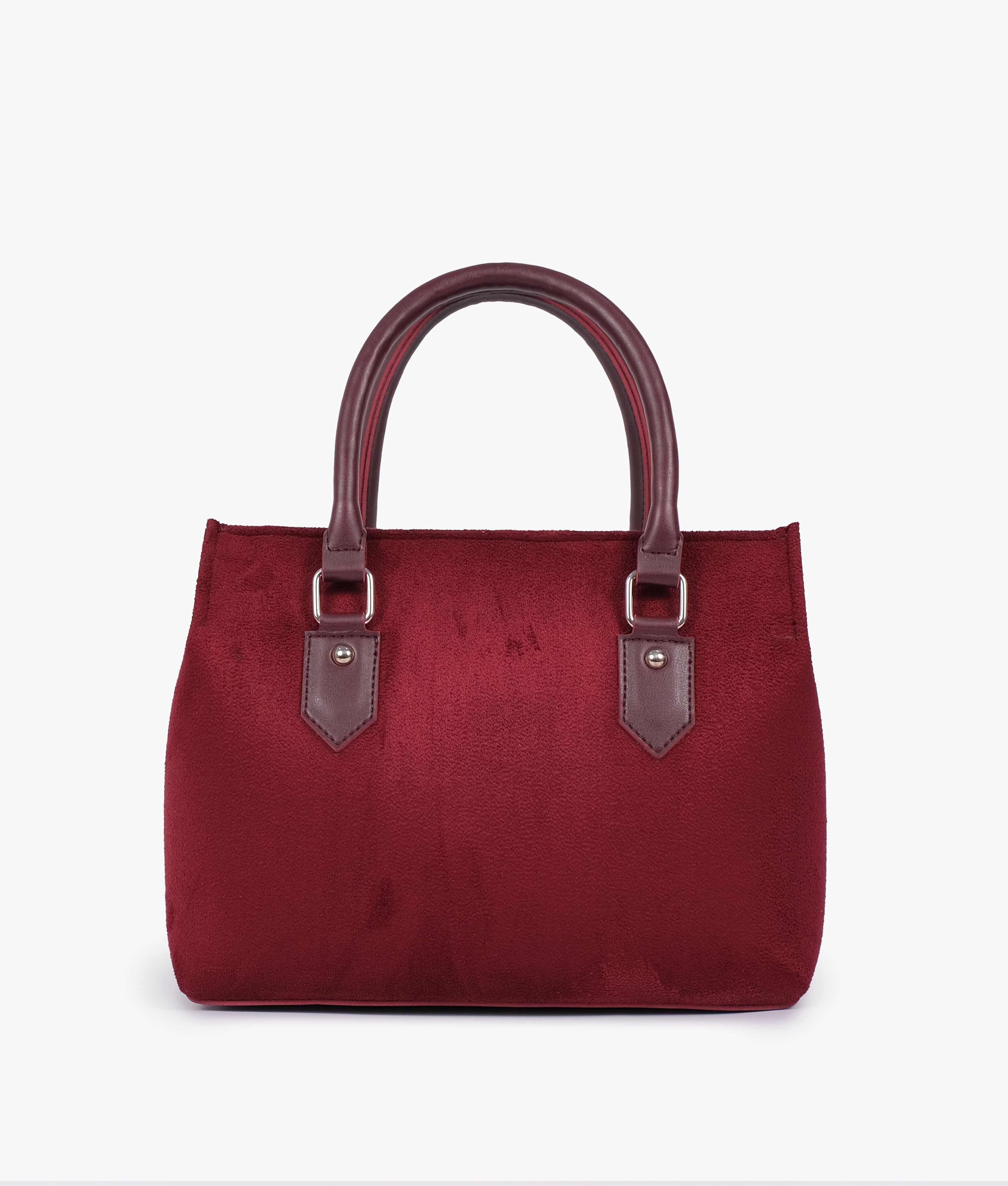 RTW Creation - Burgundy suede small satchel bag