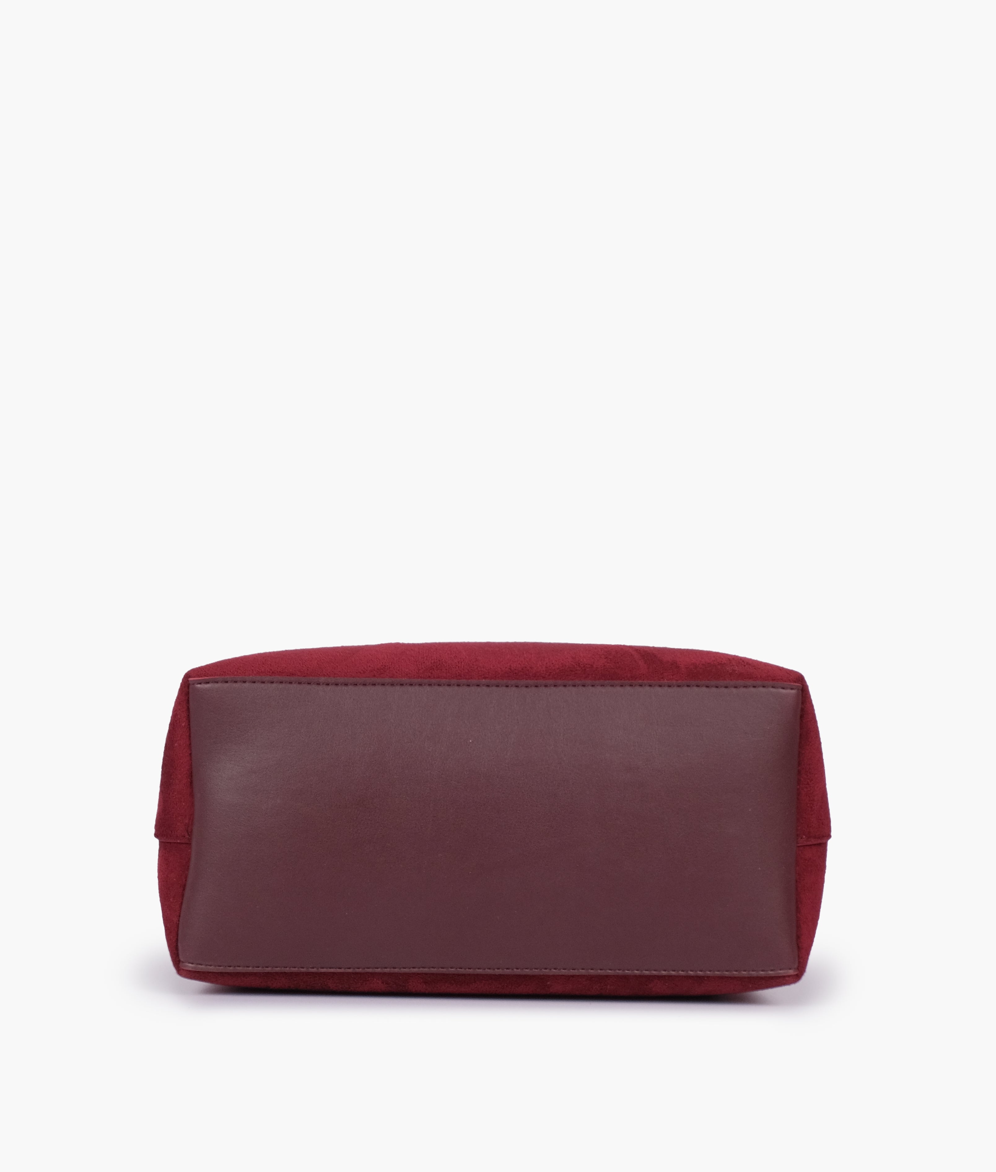 RTW Creation - Burgundy suede small satchel bag
