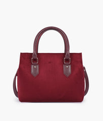 RTW Creation - Burgundy suede small satchel bag