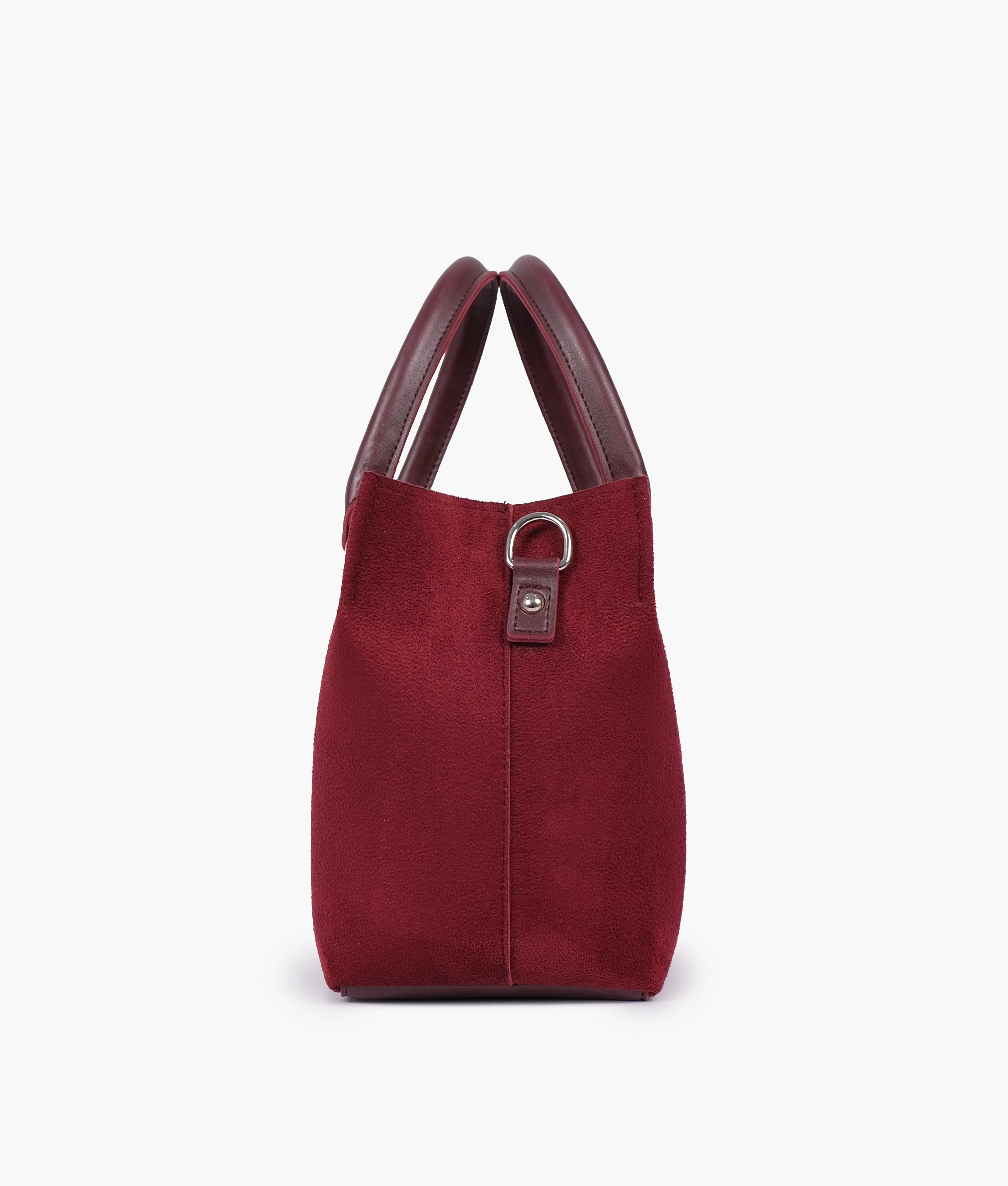 RTW Creation - Burgundy suede small satchel bag
