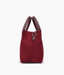 RTW Creation - Burgundy suede small satchel bag