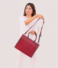 RTW Creation - Burgundy suede vintage handbag