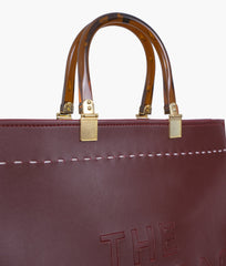 RTW Creation - Burgundy signature tote bag