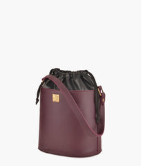 RTW Creation - Burgundy top-handle bucket bag