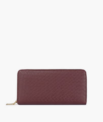 RTW Creation - Burgundy weave pattern wallet