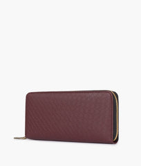 RTW Creation - Burgundy weave pattern wallet