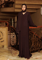 Abaya.Pk Dark Brown Cafifa Style Abaya