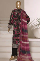 Signature By Sada Bahar Stitched 3 Piece Festive Emb Lawn Vol-02 Suit-CD-673-BLACK