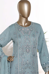 Afsany By Sada Bahar Stitched 3 Piece Luxury Chiffon Vol-01 Suit-CF-9 AZURE