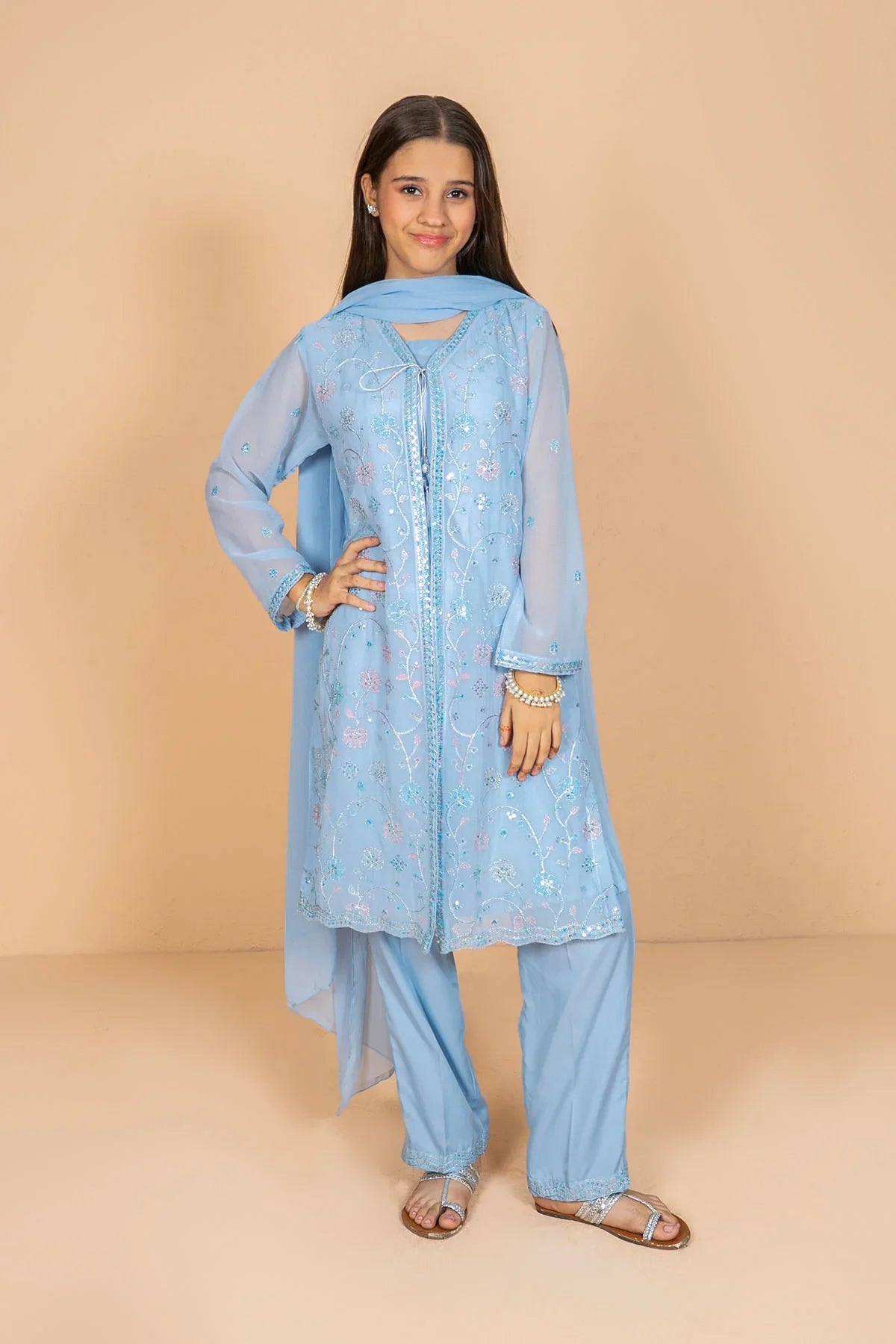 Shop chiffon party dresses collection 2026 with fancy suits online. Elegant, lightweight outfits with stylish designs perfect for parties