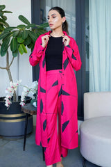 Dhaga Stitched 2 Piece Solids Crepe Summer Collection'2025-Carmine