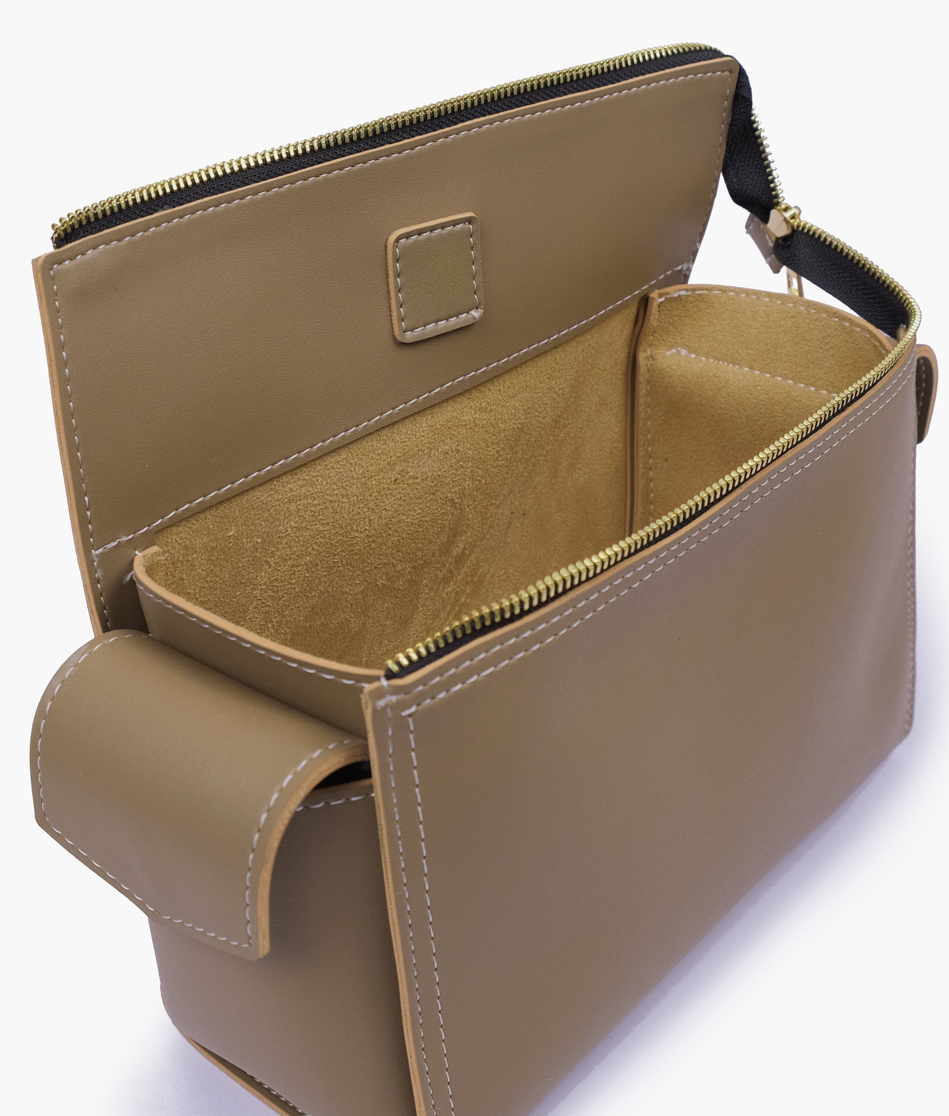 RTW Creation - Coffee bowling bag with top-handle