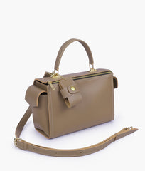 RTW Creation - Coffee bowling bag with top-handle