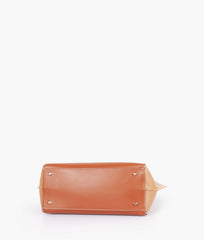 RTW Creation - Coffee color block tote bag