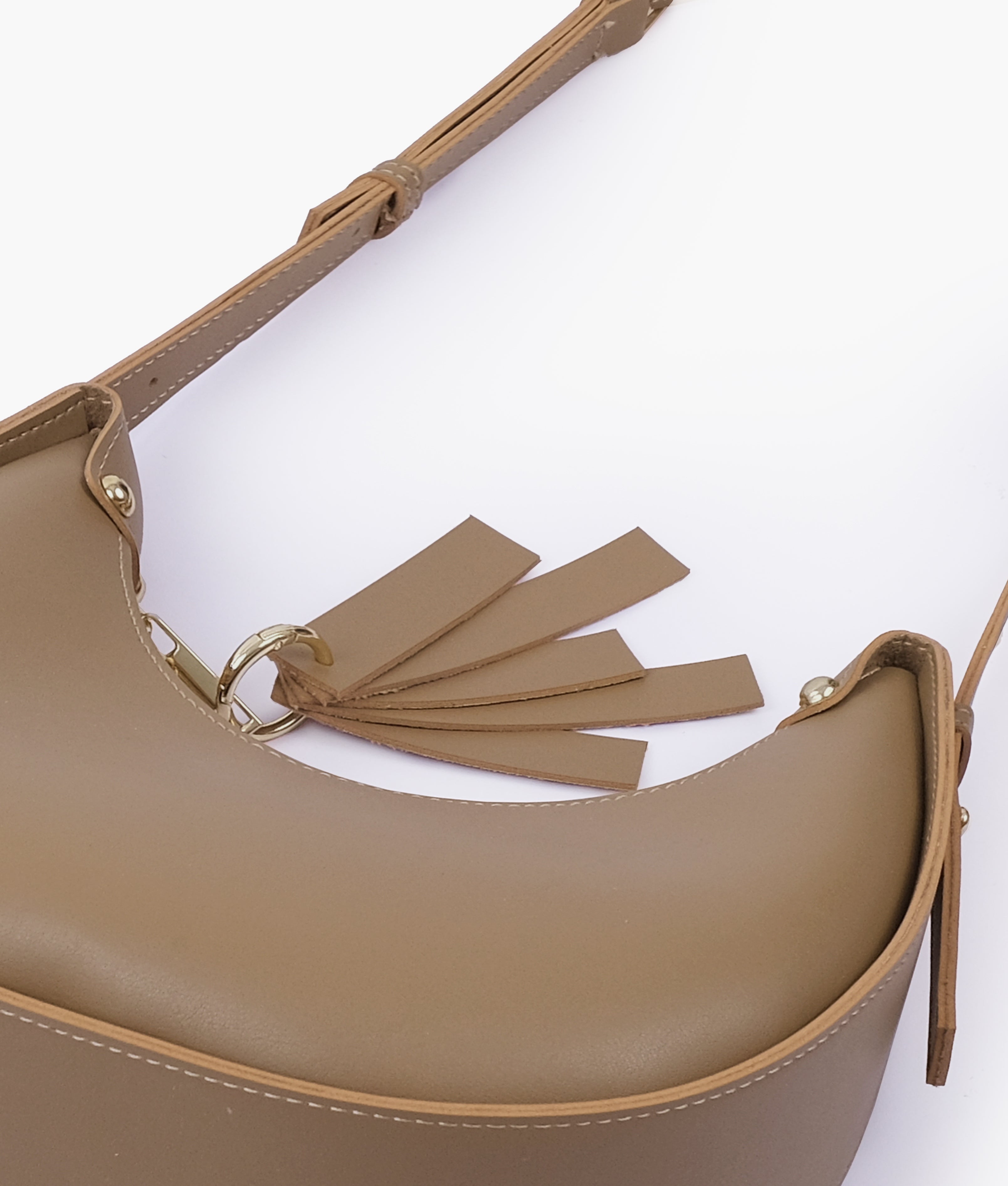 RTW Creation - Coffee crescent hobo bag