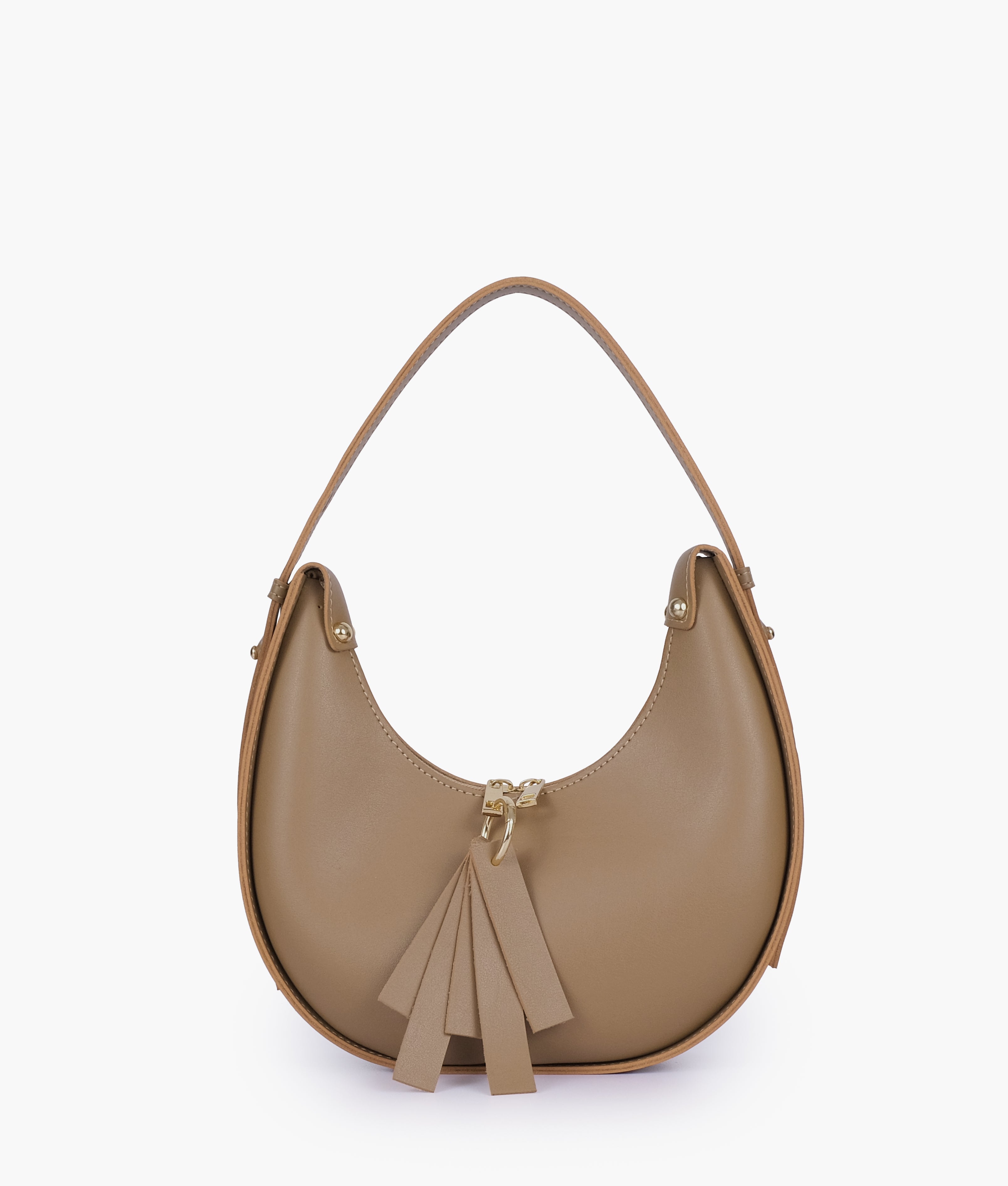 RTW Creation - Coffee crescent hobo bag