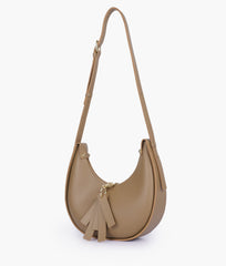 RTW Creation - Coffee crescent hobo bag