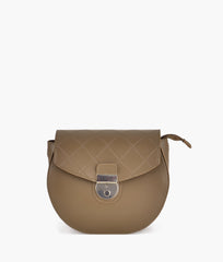 RTW Creation - Coffee saddle bag with front lock