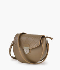 RTW Creation - Coffee saddle bag with front lock