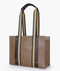 RTW Creation - Coffee long strap tote bag