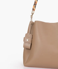 RTW Creation - Coffee handbag with braided handle