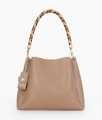 RTW Creation - Coffee handbag with braided handle