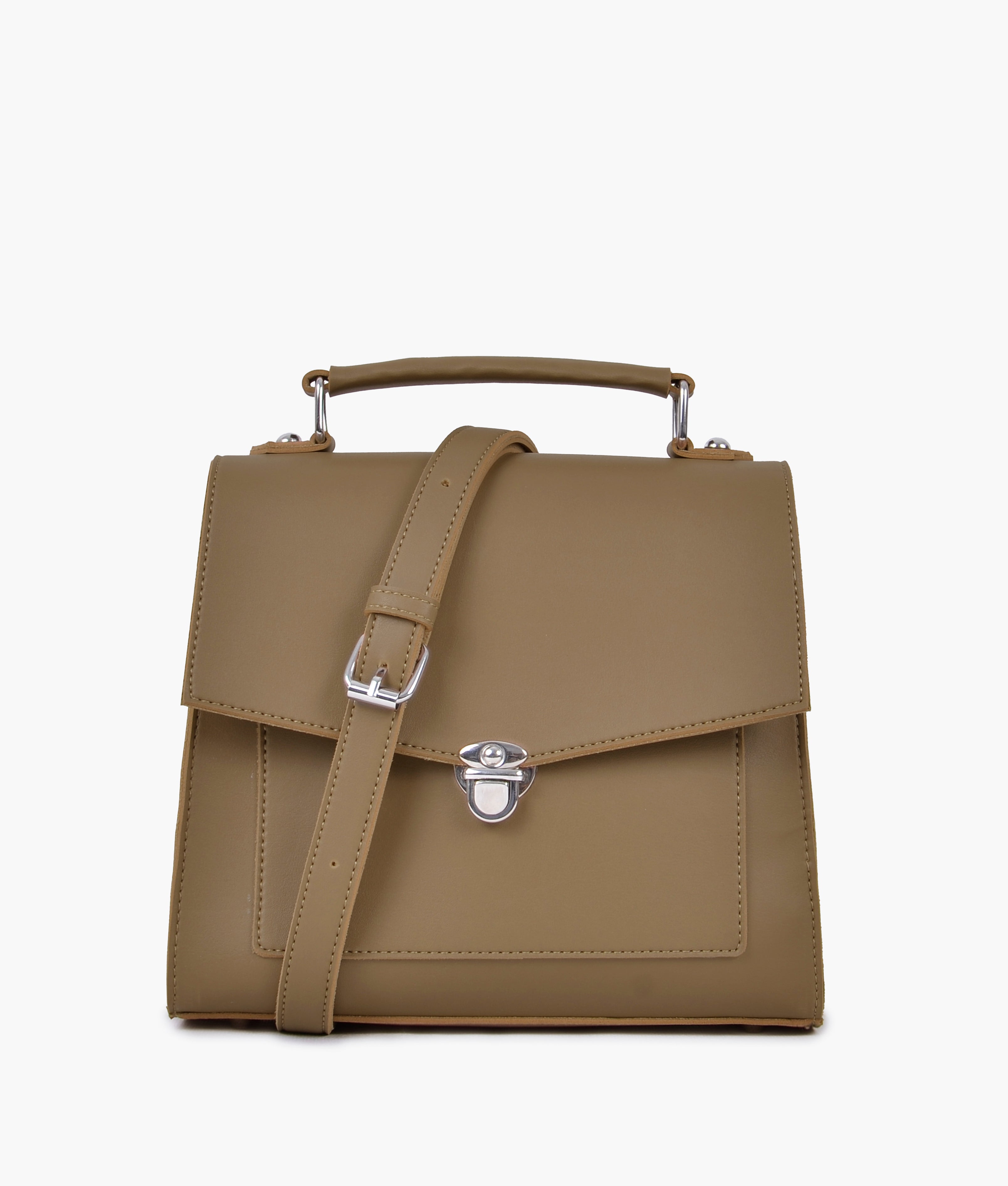RTW Creation - Coffee push-lock messenger bag