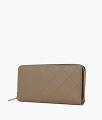 RTW Creation - Coffee quilted pattern wallet