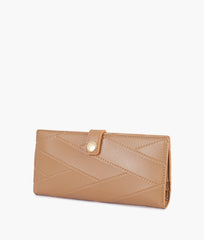RTW Creation - Coffee quilted two-fold wallet